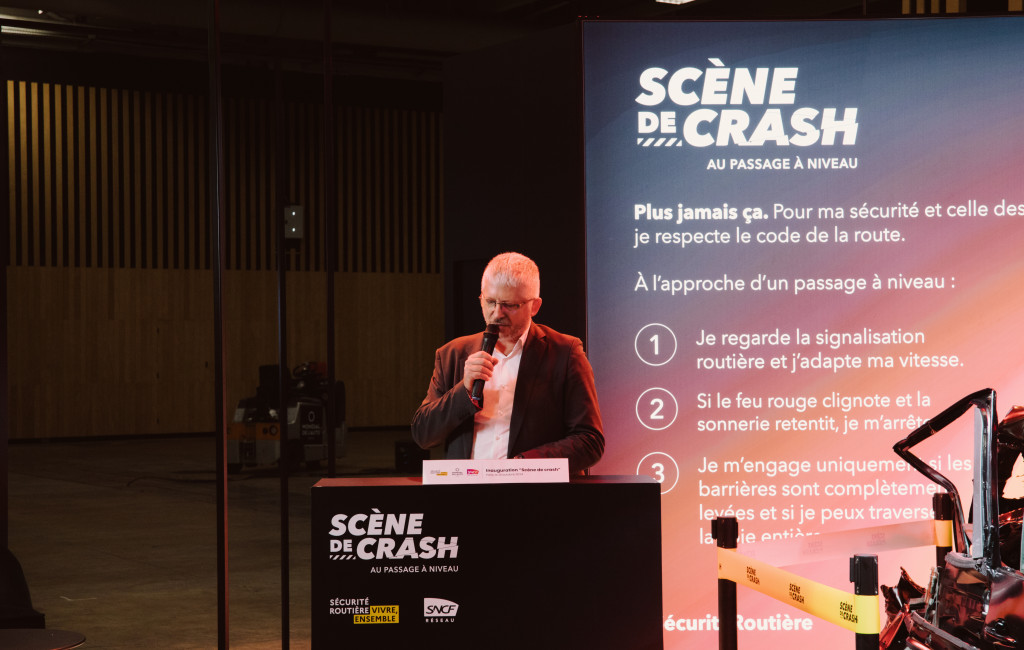 Conférence de presse sur le stand SNCF Réseau pendant le mondial de l’auto 2024